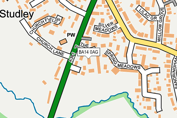 BA14 0AG map - OS OpenMap – Local (Ordnance Survey)