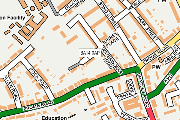 BA14 0AP map - OS OpenMap – Local (Ordnance Survey)