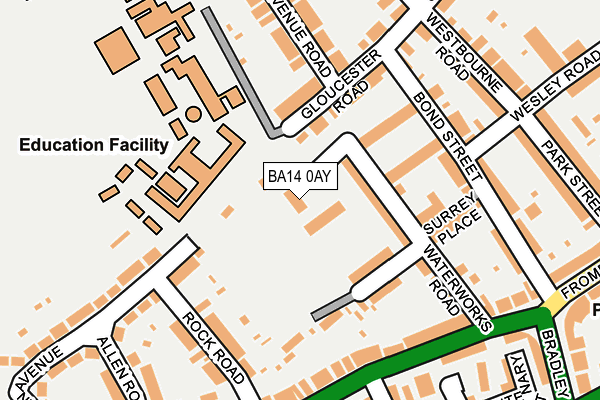 BA14 0AY map - OS OpenMap – Local (Ordnance Survey)