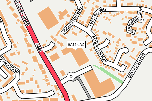 BA14 0AZ map - OS OpenMap – Local (Ordnance Survey)
