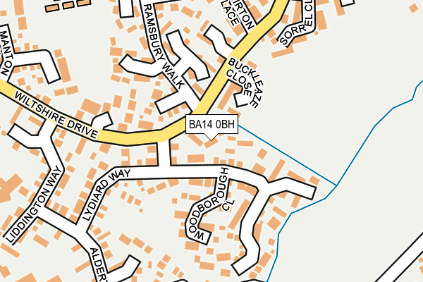 BA14 0BH map - OS OpenMap – Local (Ordnance Survey)