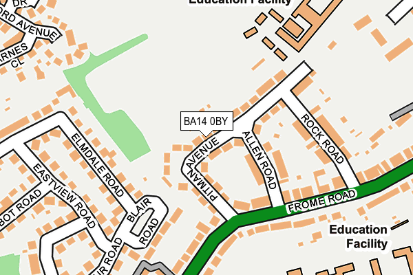 BA14 0BY map - OS OpenMap – Local (Ordnance Survey)