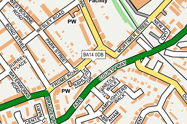 BA14 0DB map - OS OpenMap – Local (Ordnance Survey)