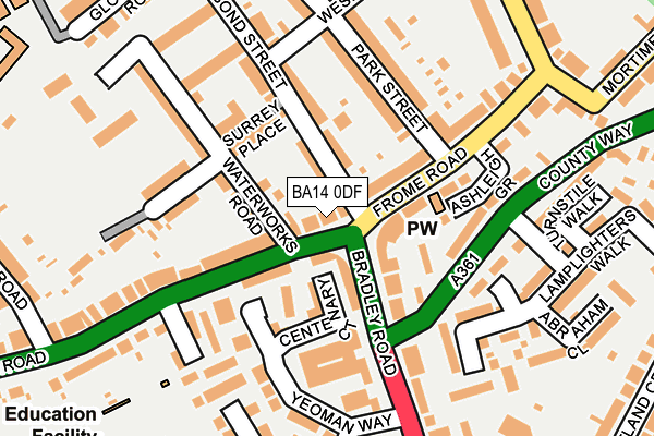 BA14 0DF map - OS OpenMap – Local (Ordnance Survey)