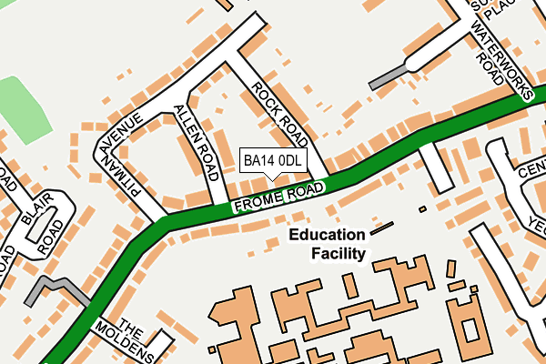 BA14 0DL map - OS OpenMap – Local (Ordnance Survey)