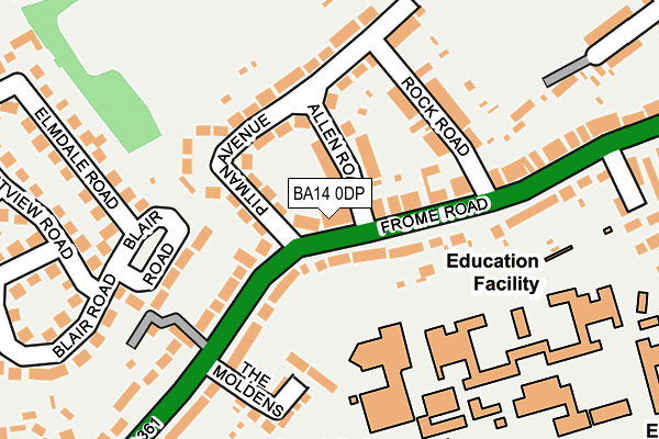 BA14 0DP map - OS OpenMap – Local (Ordnance Survey)