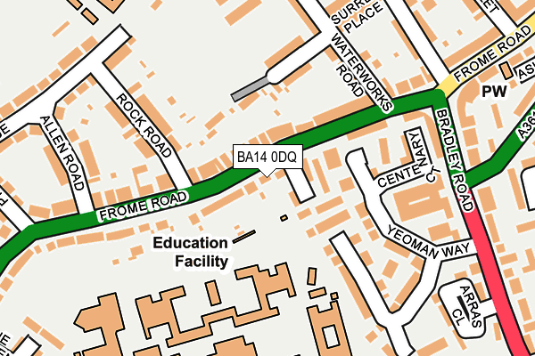 BA14 0DQ map - OS OpenMap – Local (Ordnance Survey)