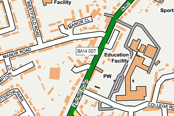 Map of THE BAYTREE CAFE TROWBRIDGE LIMITED at local scale