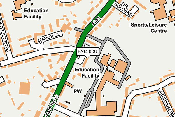 BA14 0DU map - OS OpenMap – Local (Ordnance Survey)