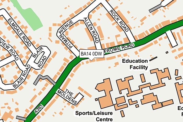 BA14 0DW map - OS OpenMap – Local (Ordnance Survey)