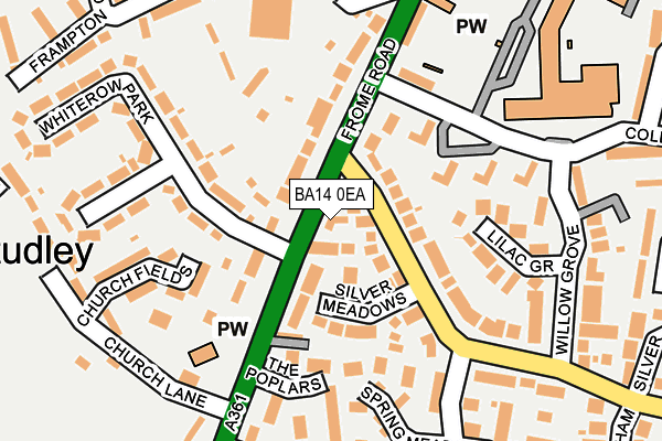 BA14 0EA map - OS OpenMap – Local (Ordnance Survey)