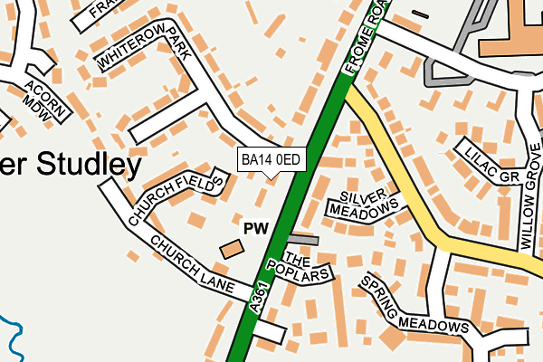 BA14 0ED map - OS OpenMap – Local (Ordnance Survey)