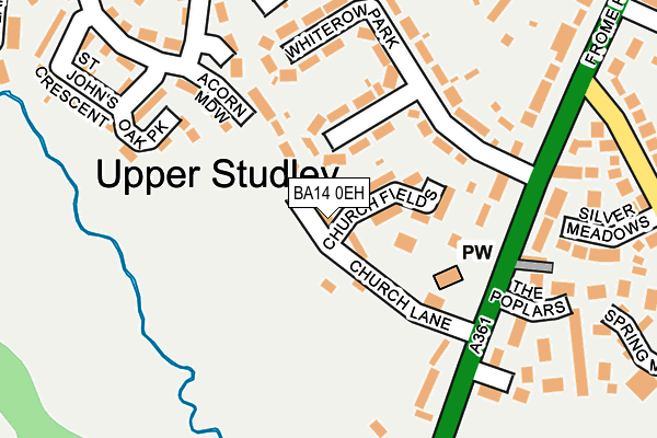 BA14 0EH map - OS OpenMap – Local (Ordnance Survey)