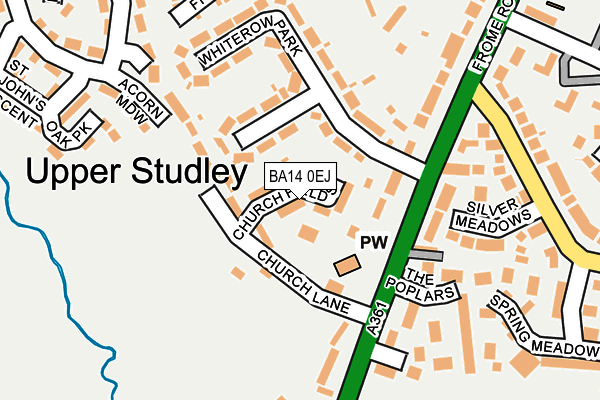 BA14 0EJ map - OS OpenMap – Local (Ordnance Survey)