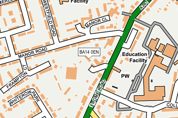 BA14 0EN map - OS OpenMap – Local (Ordnance Survey)