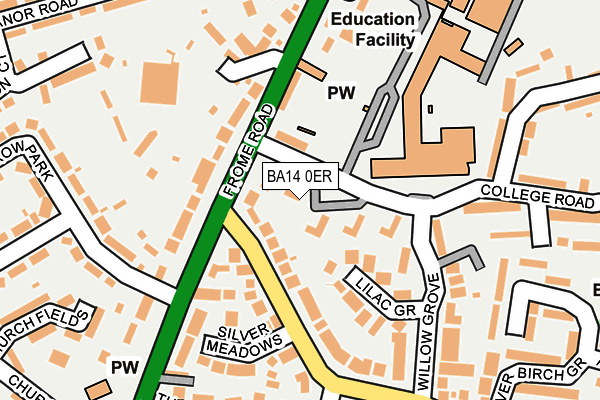 BA14 0ER map - OS OpenMap – Local (Ordnance Survey)