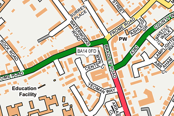 BA14 0FD map - OS OpenMap – Local (Ordnance Survey)