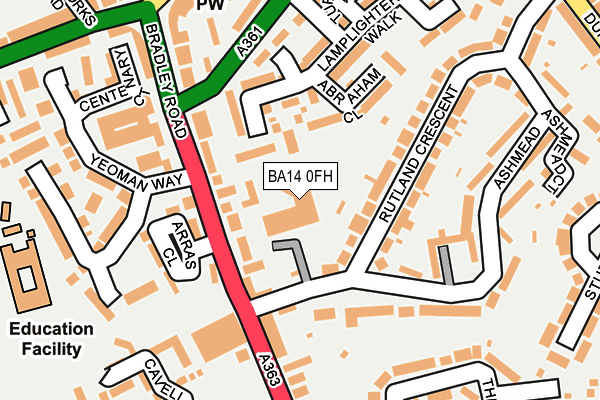 BA14 0FH map - OS OpenMap – Local (Ordnance Survey)