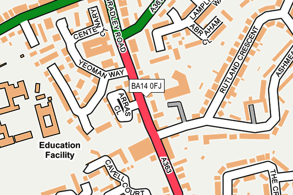 BA14 0FJ map - OS OpenMap – Local (Ordnance Survey)