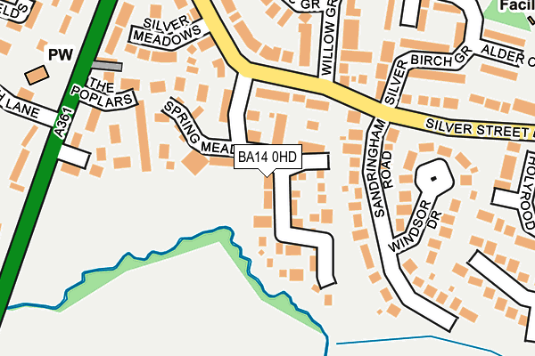 BA14 0HD map - OS OpenMap – Local (Ordnance Survey)
