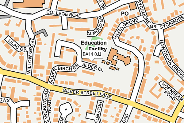 BA14 0JJ map - OS OpenMap – Local (Ordnance Survey)