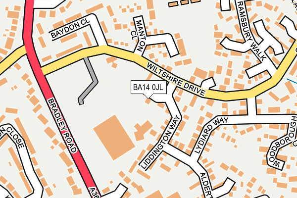 BA14 0JL map - OS OpenMap – Local (Ordnance Survey)