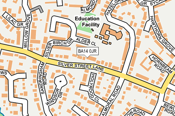 BA14 0JR map - OS OpenMap – Local (Ordnance Survey)