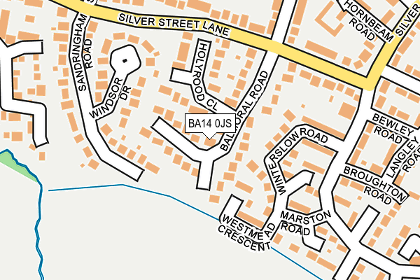 BA14 0JS map - OS OpenMap – Local (Ordnance Survey)