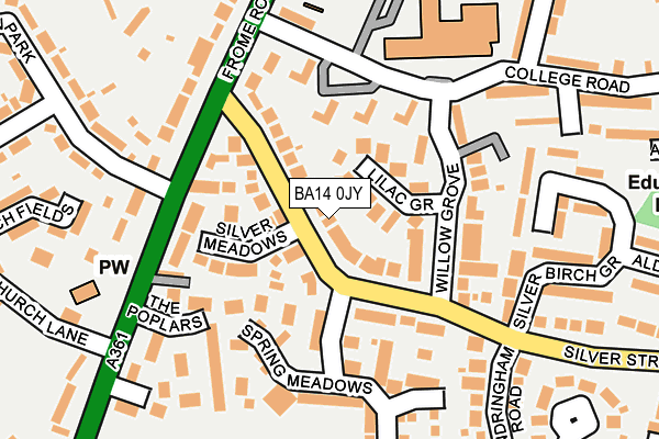 BA14 0JY map - OS OpenMap – Local (Ordnance Survey)