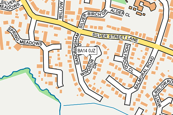 BA14 0JZ map - OS OpenMap – Local (Ordnance Survey)