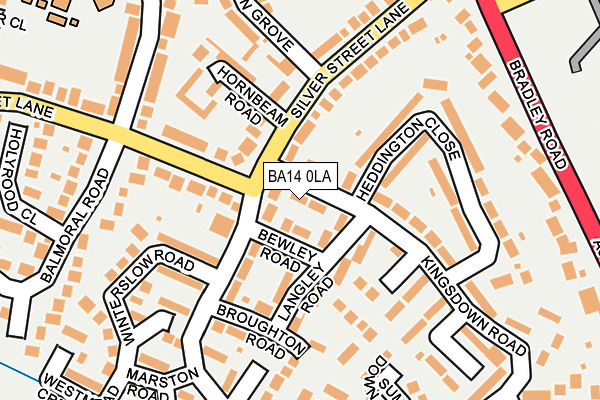 BA14 0LA map - OS OpenMap – Local (Ordnance Survey)