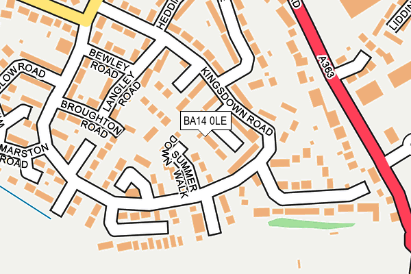 BA14 0LE map - OS OpenMap – Local (Ordnance Survey)