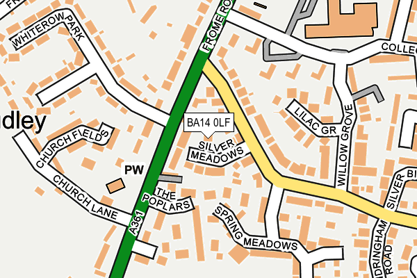 BA14 0LF map - OS OpenMap – Local (Ordnance Survey)