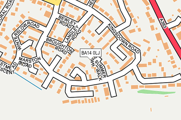 BA14 0LJ map - OS OpenMap – Local (Ordnance Survey)