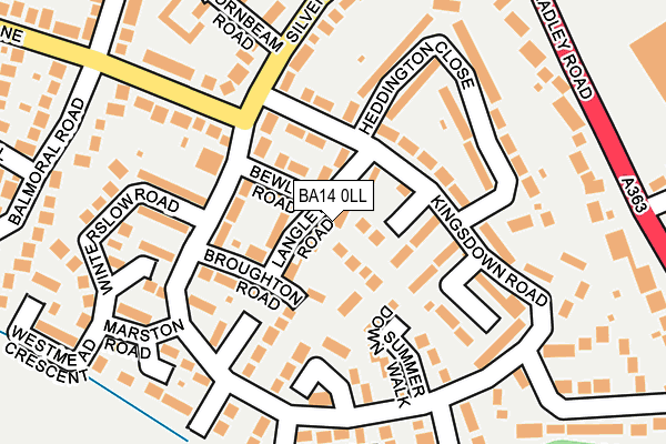 BA14 0LL map - OS OpenMap – Local (Ordnance Survey)