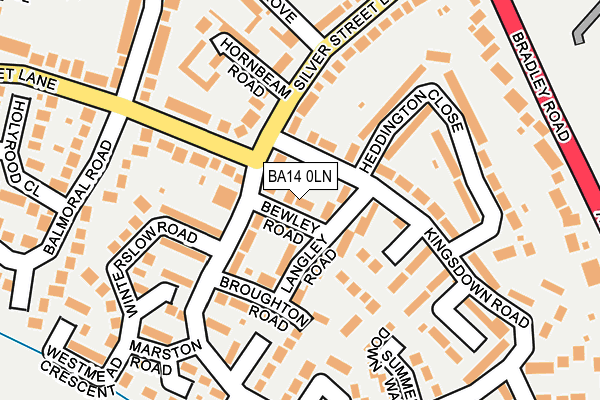 BA14 0LN map - OS OpenMap – Local (Ordnance Survey)