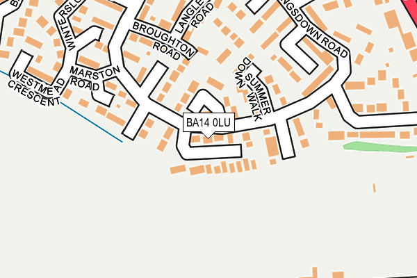 BA14 0LU map - OS OpenMap – Local (Ordnance Survey)
