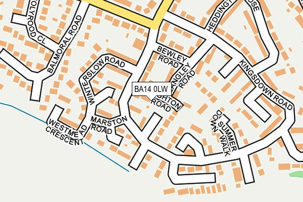 BA14 0LW map - OS OpenMap – Local (Ordnance Survey)