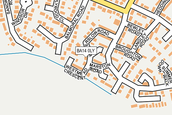 BA14 0LY map - OS OpenMap – Local (Ordnance Survey)