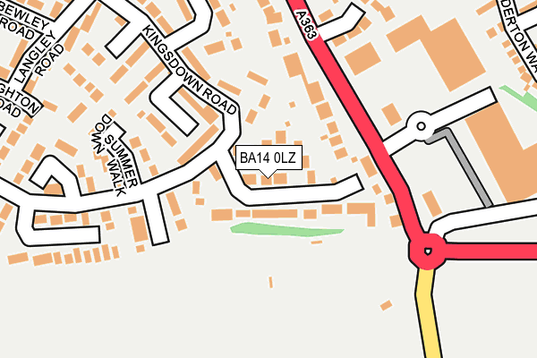 BA14 0LZ map - OS OpenMap – Local (Ordnance Survey)