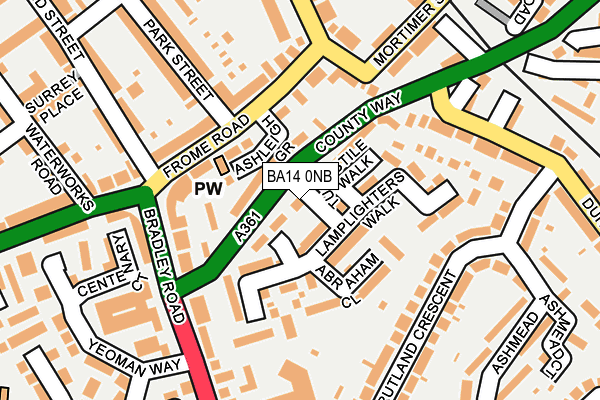 BA14 0NB map - OS OpenMap – Local (Ordnance Survey)