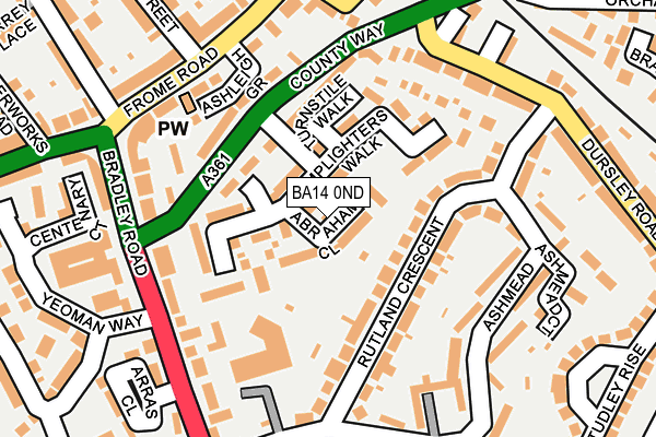 BA14 0ND map - OS OpenMap – Local (Ordnance Survey)
