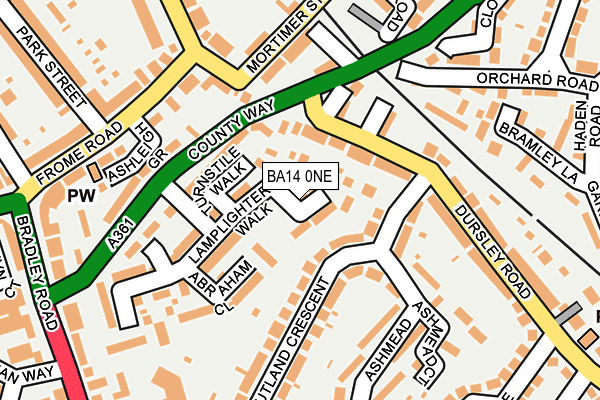 BA14 0NE map - OS OpenMap – Local (Ordnance Survey)