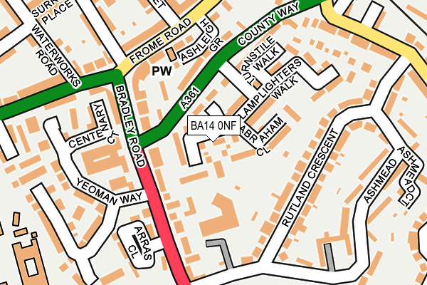 BA14 0NF map - OS OpenMap – Local (Ordnance Survey)