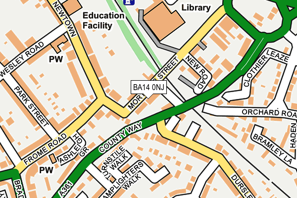 BA14 0NJ map - OS OpenMap – Local (Ordnance Survey)