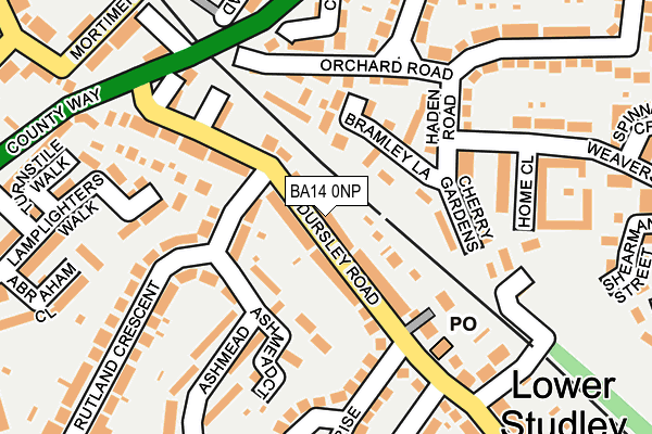 BA14 0NP map - OS OpenMap – Local (Ordnance Survey)