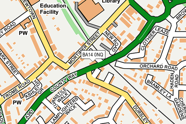 BA14 0NQ map - OS OpenMap – Local (Ordnance Survey)