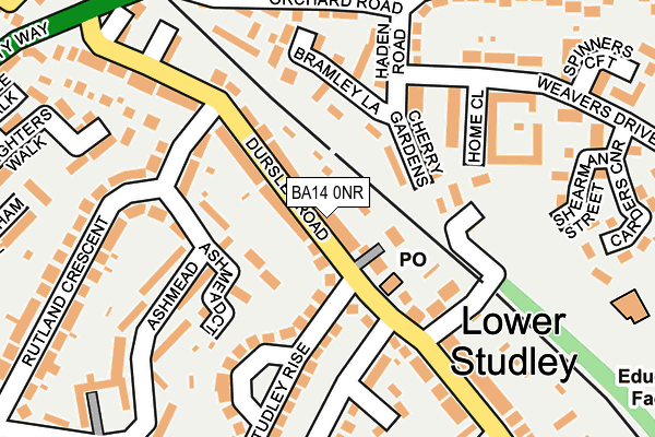 BA14 0NR map - OS OpenMap – Local (Ordnance Survey)