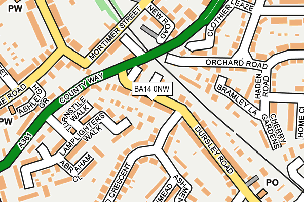 BA14 0NW map - OS OpenMap – Local (Ordnance Survey)