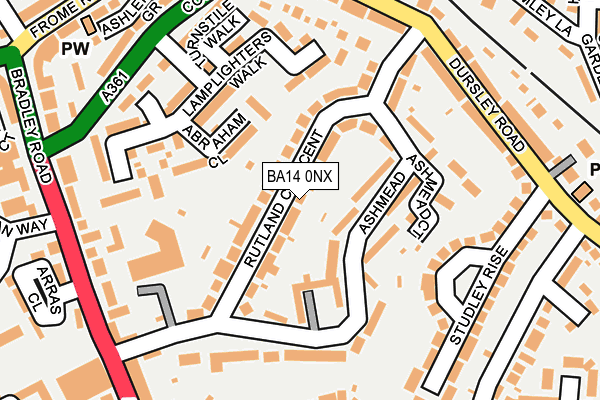 BA14 0NX map - OS OpenMap – Local (Ordnance Survey)